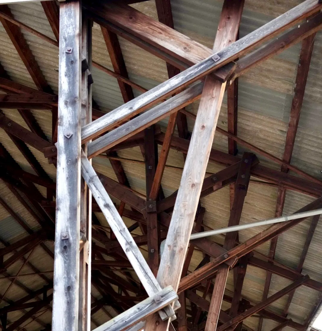 Beams of timber